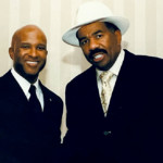 Jhay Davis and actor/comedian Steve Harvey
